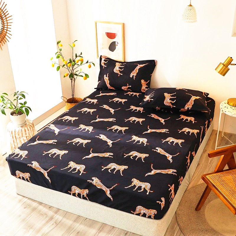 Hot Sale Single Fitted Sheet Mattress Cover With All-around Elastic Rubber Band Bed Cover Polyester Bed Sheet(No Pillow cases)